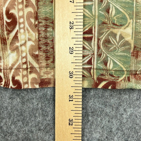 Weekender Shirt Mens Extra Large Brown Hawaiian Short Sleeve Button Up Camp VTG - Picture 10 of 12